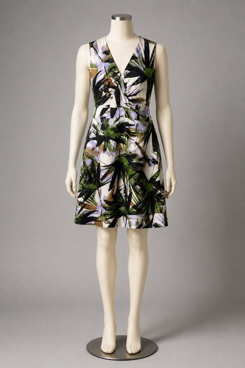 Banana Republic Dresses & Skirts - Banana Republic Linen Blend Sleeveless    ‎   A-Line Floral Midi Dress - Size 0